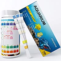 AQUALUNA Aquarium Test Strips 6 in 1 for Freshwater and Saltwater- Fish Tank Test Kit Monitoring Level of pH, Nitrate…