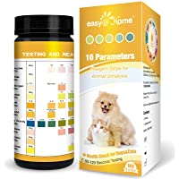 Easy@Home Pet Urine Test: Vet-10 Urine Test Strips for Dogs & Cats 10 Parameters Animal Urinalysis Reagent Strips…
