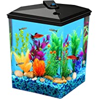 Koller Products AquaView 2.5-Gallon Fish Tank with Power Filter and LED Lighting