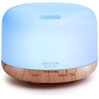 ASAKUKI 500ml Premium, Essential Oil Diffuser, 5 in 1 Ultrasonic Aromatherapy Fragrant Oil Humidifier Vaporizer, Timer…