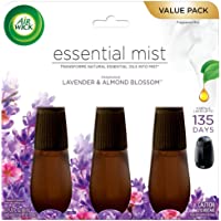 Air Wick Essential Mist Refill Essential Oils Diffuser, Lavender and Almond Blossom, Lavender and Almond Blossom, 3…