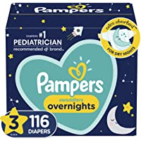 Pampers Diapers Size 3, 116 Count - Swaddlers Overnights Disposable Baby Diapers, Enormous Pack (Packaging May Vary)