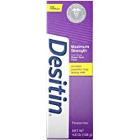 Desitin Maximum Strength Baby Diaper Rash Cream with 40% Zinc Oxide for Treatment, Relief & Prevention, Hypoallergenic…