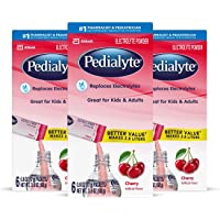 Pedialyte Electrolyte Powder, Cherry, Electrolyte Hydration Drink, 0.6 oz Powder Packs (18 Count)