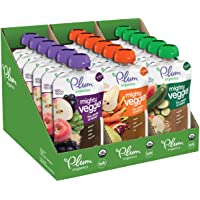 Plum Organics Baby Food Pouch | Mighty Veggie | Variety Pack | 4 Ounce | 18 Pack | Organic Food Squeeze for Babies, Kids…