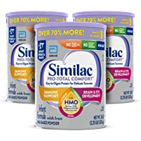 Similac Pro-Total Comfort™* Infant Formula with Iron, 3 Count, Gentle, Easy to Digest Formula, with 2’-FL HMO for Immune…