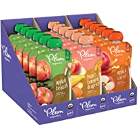 Plum Organics Baby Food Pouch | Stage 2 | Fruit and Veggie Variety Pack | 3.5 Ounce | 18 Pack | Fresh Organic Food…