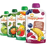 Happy Baby Organics Simple Combos Stage 2 Baby Food, Variety Pack, 4 Ounce (Pack of 16) Flavors May Vary