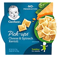 Gerber Pick-ups Cheese & Spinach Ravioli,6 Ounce (Pack of 8)