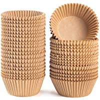 Caperci Standard Natural Cupcake Liners 500 Count, No Smell, Food Grade & Grease-Proof Baking Cups Paper