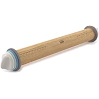 Joseph Joseph Adjustable Rolling Pin with Removable Rings, 13.6" x 1.75" x 1.75", Blue