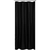 N&Y HOME Fabric Shower Stall Curtain or Liner 36 x 72 Inches - Hotel Quality, Machine Washable, Water Repellent - Black…