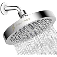 SparkPod Shower Head - High Pressure Rain - Luxury Modern Chrome Look - No Hassle Tool-less 1-Min Installation - The…