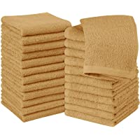 Utopia Towels Cotton Beige Washcloths Set - Pack of 24 - 100% Ring Spun Cotton, Premium Quality Flannel Face Cloths…