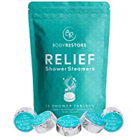 BodyRestore Shower Steamers (Pack of 15) Gifts for Women and Men - Eucalyptus & Peppermint Essential Oil Scented…