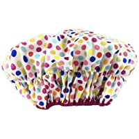 Reusable Shower Cap & Bath Cap & Lined, Oversized Waterproof Shower Caps Large Designed for all Hair Lengths with PEVA…