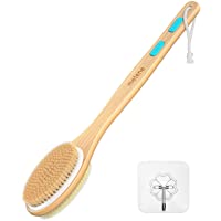 Metene Shower Brush with Soft and Stiff Bristles, Exfoliating Skin and A Soft Scrub, Double-sided Brush Head for Wet or…