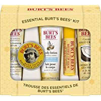 Burt's Bees Gift Set, 5 Essential Products, Deep Cleansing Cream, Hand Salve, Body Lotion, Foot Cream & Lip Balm, Travel…
