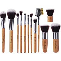 EmaxDesign 12 Pieces Makeup Brush Set Professional Bamboo Handle Premium Synthetic Kabuki Foundation Blending Blush…