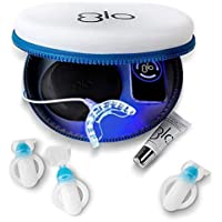 GLO Brilliant Deluxe Teeth Whitening Device Kit with Patented Blue LED Light & Heat Accelerator for Fast, Pain-Free…