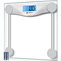 Etekcity Digital Body Weight Bathroom Scale, Large Blue LCD Backlight Display, High Precision Measurements,6mm Tempered…