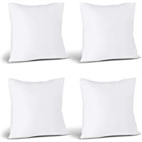 Utopia Bedding Throw Pillows Insert (Pack of 4, White) - 18 x 18 Inches Bed and Couch Pillows - Indoor Decorative…