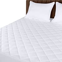 Utopia Bedding Quilted Fitted Mattress Pad (Queen) - Elastic Fitted Mattress Protector - Mattress Cover Stretches up to…