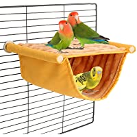 BWOGUE Winter Warm Bird Nest Bed Hanging Hammock Snuggle Hut Parrot House Tent Toy Bird Cage Perch for Parakeet Budgies…