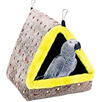 MEWTOGO Hanging Winter Warm Bird Nest House- Birds Snuggle Hut Nest Plush House Hanging Snuggle Hideaway Cave Bed Tent…