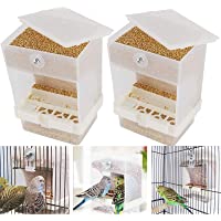 Parrot Automatic Feeder,No-Mess Bird Feeder,Cage Accessories for Budgerigar Canary Cockatiel Finch Parakeet Seed Food…