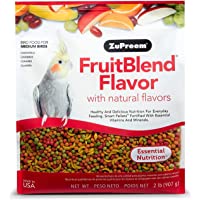 ZuPreem FruitBlend Flavor Pellets Bird Food for Medium Birds (Multiple Sizes) - Daily Blend Made in USA for Cockatiels…