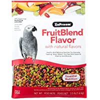 ZuPreem FruitBlend Flavor Pellets Bird Food for Parrots and Conures, 3.5 lb - Daily Blend Made in USA for Caiques…