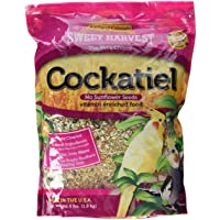 Sweet Harvest Cockatiel Bird Food (No Sunflower Seeds), 4 lbs Bag - Seed Mix for Cockatiels