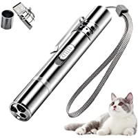 Cat Laser Pointer, Red Light Pointer Interactive Cat Dog Toys for Indoor Outdoor, Laser Pointer Cat Toy for 3 Modes, USB…