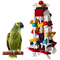 Rypet Bird Chewing Toy - Parrot Cage Bite Toys Wooden Block Bird Parrot Toys for Small and Medium Parrots and Birds