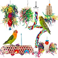 lovyoCoCo Bird Toys Bird Shredding Foraging Toys Parakeet Toy Chewing Hanging Toy Bird Shredded Paper Bird Cage…