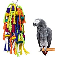 Rypet Large and Small Parrot Chewing Toys - Parrot Cage Bite Toys Wooden Block Tearing Toys for Conures Cockatiels…