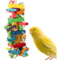 GATMAHE Chewing Toys for Small Bird and Large Bird Wooden Block Toys for Climbing, Chewing, Unraveling and Preening