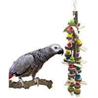 EBaokuup Wood Bird Chewing Toys-Blocks Parrot Tearing Toys Best for Finch,Budgie,Parakeets,Cockatiels, Conures,Love…