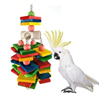 Alysontech Large Parrot Chew Toy for Bird Macaw African Greys Cockatoo Eclectus Budgies Parakeet Cockatiel Conure…