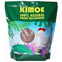 Kimoe 5LB 100% Natural Non-GMO Dried mealworms-High-Protein for Birds, Chicken，Ducks