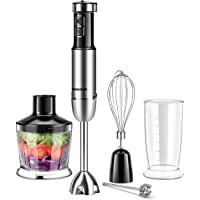 REDMOND Immersion Hand Blender, 5-in-1 Emmersion Handheld Electric Blender with 12 Speed and Turbo Mode, Titanium Steel…