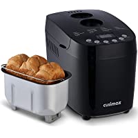 CUSIMAX Bread Maker Machine, with 3 LB Lage Capacity Nonstick Pan & 2 Dough Kneading Paddle, Digital, Programmable, 15…