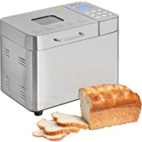 Deco Chef 2 LB Stainless Steel Bread Maker with 25 Smart Cooking Programs and Included Accessories, Measuring Cup…