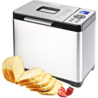Secura Bread Maker Machine 2.2lb Stainless Steel Toaster Makers 650W Multi-Use Programmable 19 Menu Settings for Home…