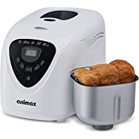 CUSIMAX Bread Machine, 2LB Loaf Capacity for Family, 15-in-1 Bread Maker for Gluten Free Bread, White Breadmaker…