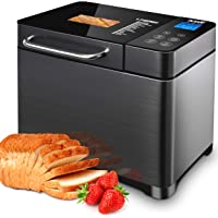 KBS 17-in-1 Bread Maker with Dual Heaters, 710W Bread Machine with Gluten Free Setting, Auto Fruit Nut Dispenser…