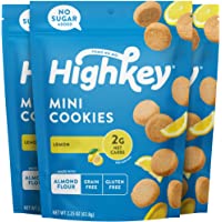 HighKey Low Carb Lemon Cookies - 3 Pack Keto Snacks, Sugar Free Treats, Grain Free & Gluten Free Healthy Snack Food…
