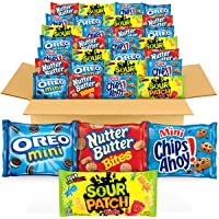OREO Mini Cookies, CHIPS AHOY! Mini Cookies, SOUR PATCH KIDS Candy & Nutter Butter Bites Cookies & Candy Variety Pack…