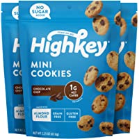 HighKey Chocolate Chip Cookies - 3 Pack - Keto Cookies Low Carb Snacks Sugar Free High Protein Cookie with Zero Carbs…
